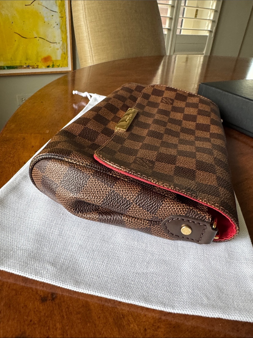 Louis Vuitton Favorite Damier Ebene Crossbody Bag with Gold Hardware - Picture 6 of 8